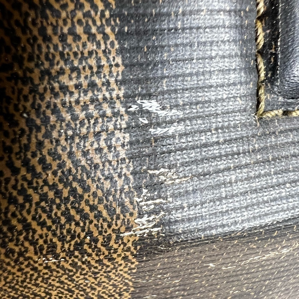 FENDI VINTAGE ITALIAN LEATHER PENGUIN STRIPED PURSE TOTE - Picture 7 of 15